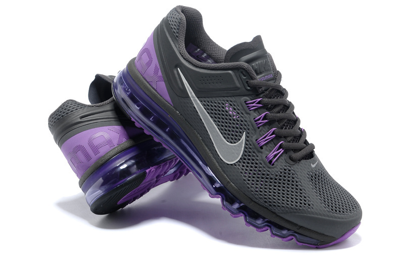 black purple and blue air max
